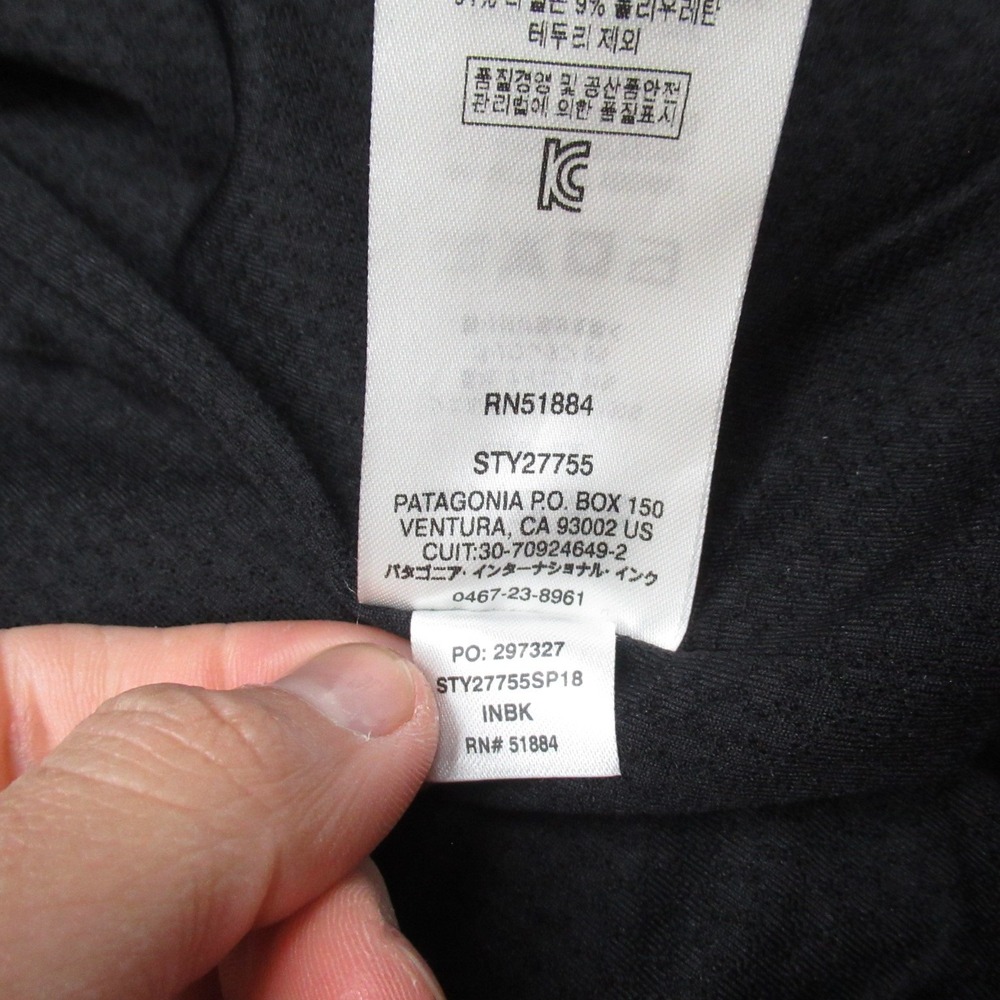 Patagonia Jacket Women Medium Blk Mountain View Windproof Fleece Lined Hood Rain - Picture 6 of 11